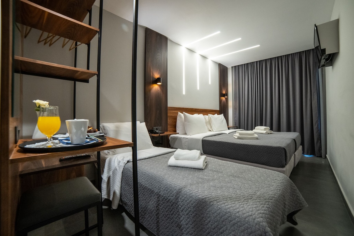 Blackout drapes, iron/ironing board (on request), WiFi (free)