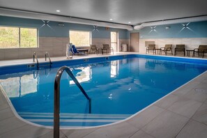 Indoor pool, open 5 AM to 11 PM, sun loungers