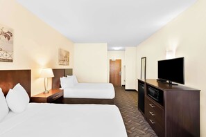 Standard Room, 2 Double Beds, Non Smoking | Hypo-allergenic bedding, desk, laptop workspace, blackout drapes