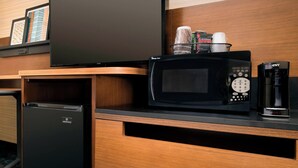 A kitchenette with a refrigerator, microwave, and coffee maker. - Fairfield Inn & Suites Albany East Greenbush (East Greenbush)