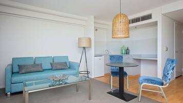 Suite, 1 King Bed, Non Smoking, Balcony (Walk-in Shower;Larger Room) | Minibar, in-room safe, desk, blackout curtains