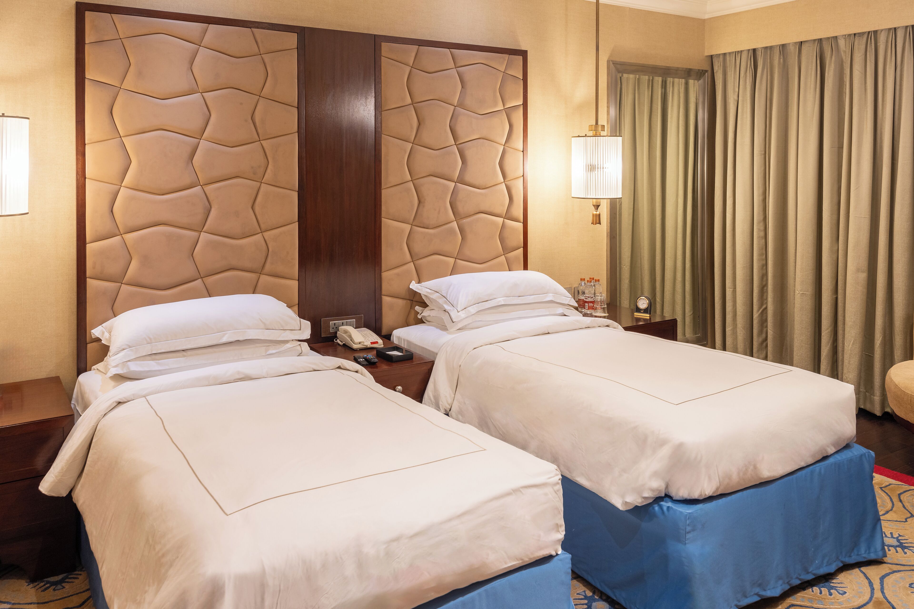 Premium bedding, memory foam beds, minibar, in-room safe