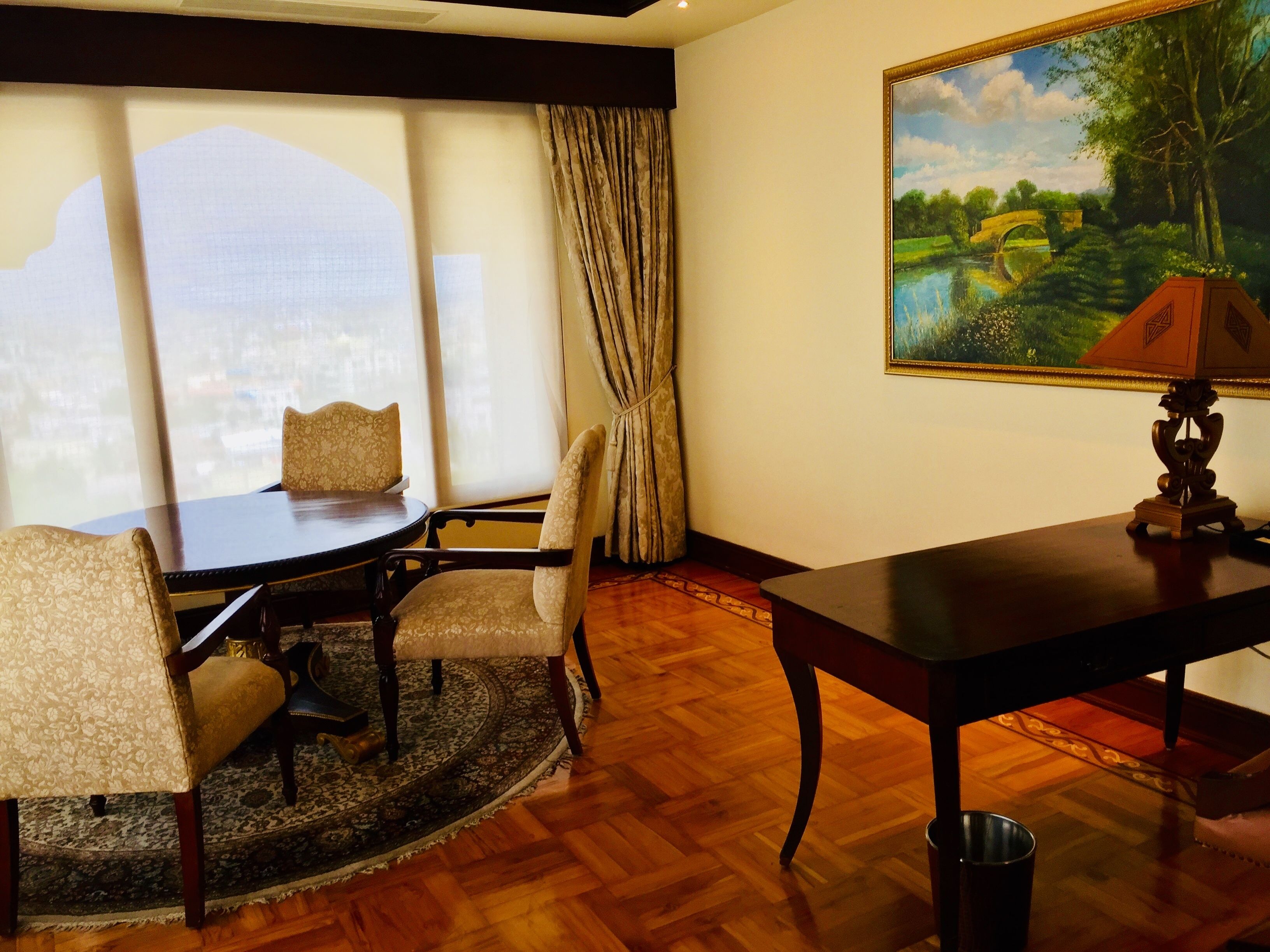 luxury suite, 1 king bed, terrace | living area | 32-inch lcd tv with satellite channels, tv, dvd player