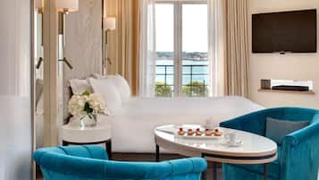 Habitación Deluxe, vistas al mar (Accès Gratuit au Spa) | 1 dormitorio y ropa de cama de alta calidad