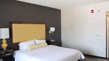 In-room safe, desk, laptop workspace, blackout curtains