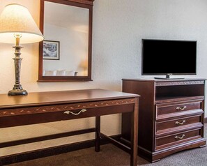 Premium bedding, down comforters, in-room safe, desk