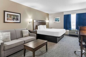 Suite, 1 King Bed, Accessible, Non Smoking (Walk-in Shower;with Sofabed) | Desk, laptop workspace, iron/ironing board, cribs/infant beds