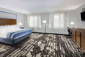 Desk, blackout drapes, iron/ironing board, free WiFi