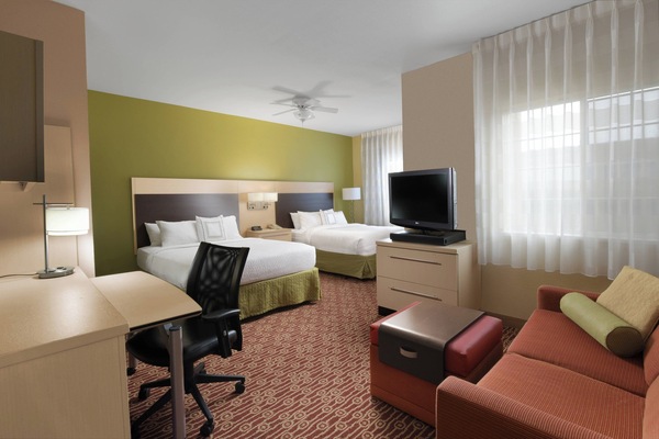 Studio, 2 Queen Beds | In-room safe, desk, blackout drapes, iron/ironing board