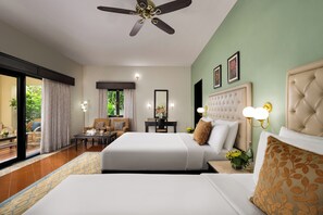 Mökki, 2 yhden hengen sänkyä, näköala puutarhaan | Minibaari, tallelokero huoneessa, yksilöllisesti sisustettu