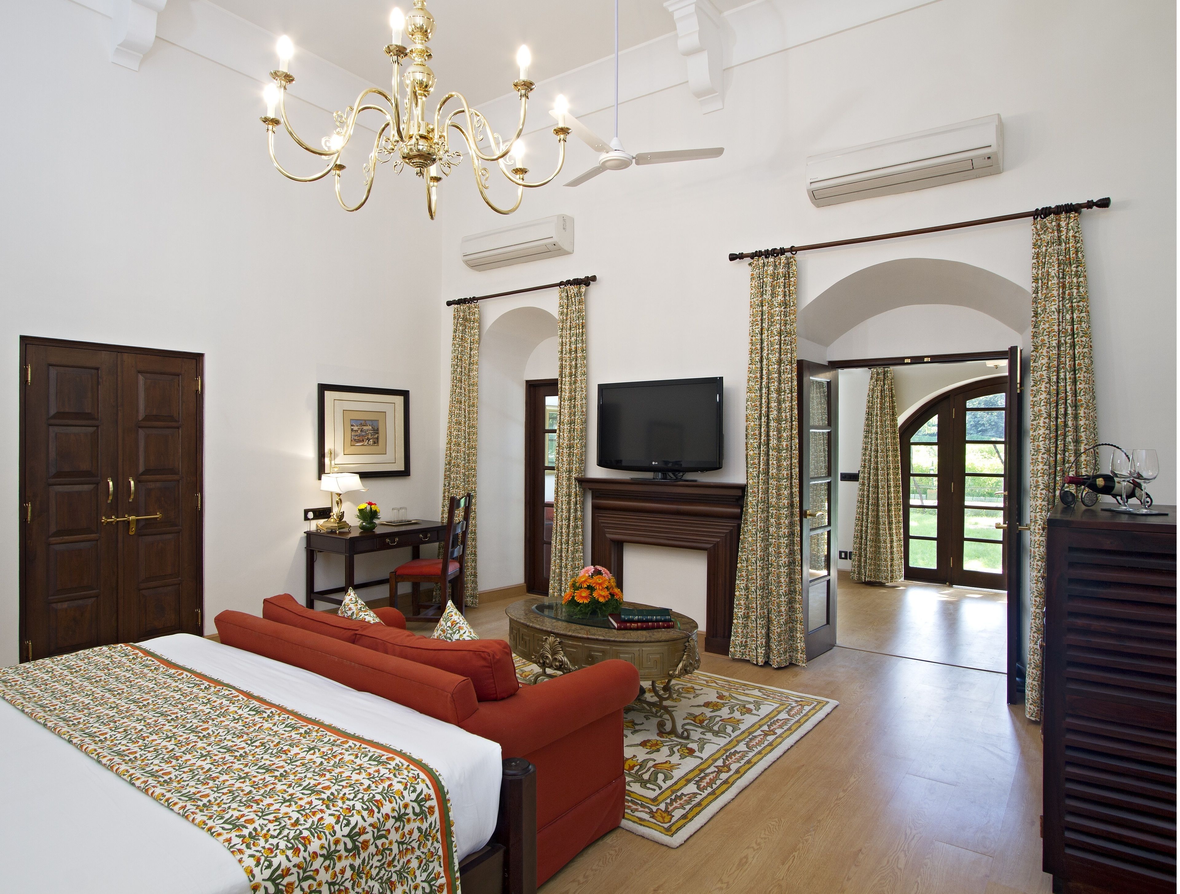 seleqtions suite garden view double bed | living room | lcd tv