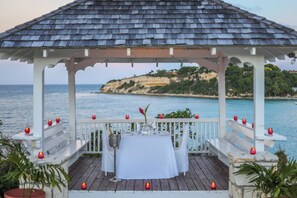 Outdoor wedding area