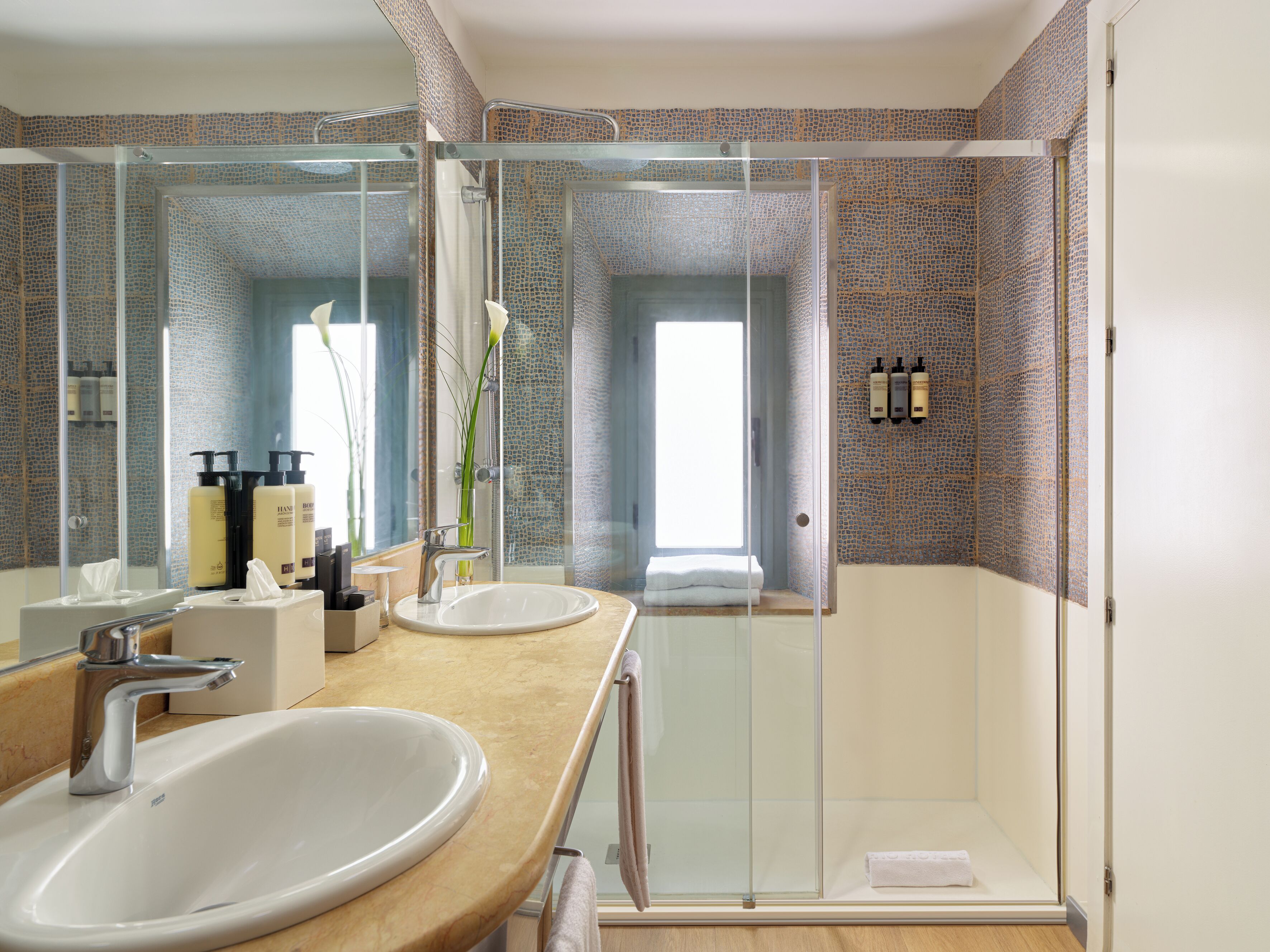 triple | bathroom | eco-friendly toiletries, hair dryer, bidet, towels