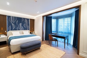 Premium Double Room | Premium bedding, minibar, in-room safe, desk - The Dostyk Hotel (Almaty)