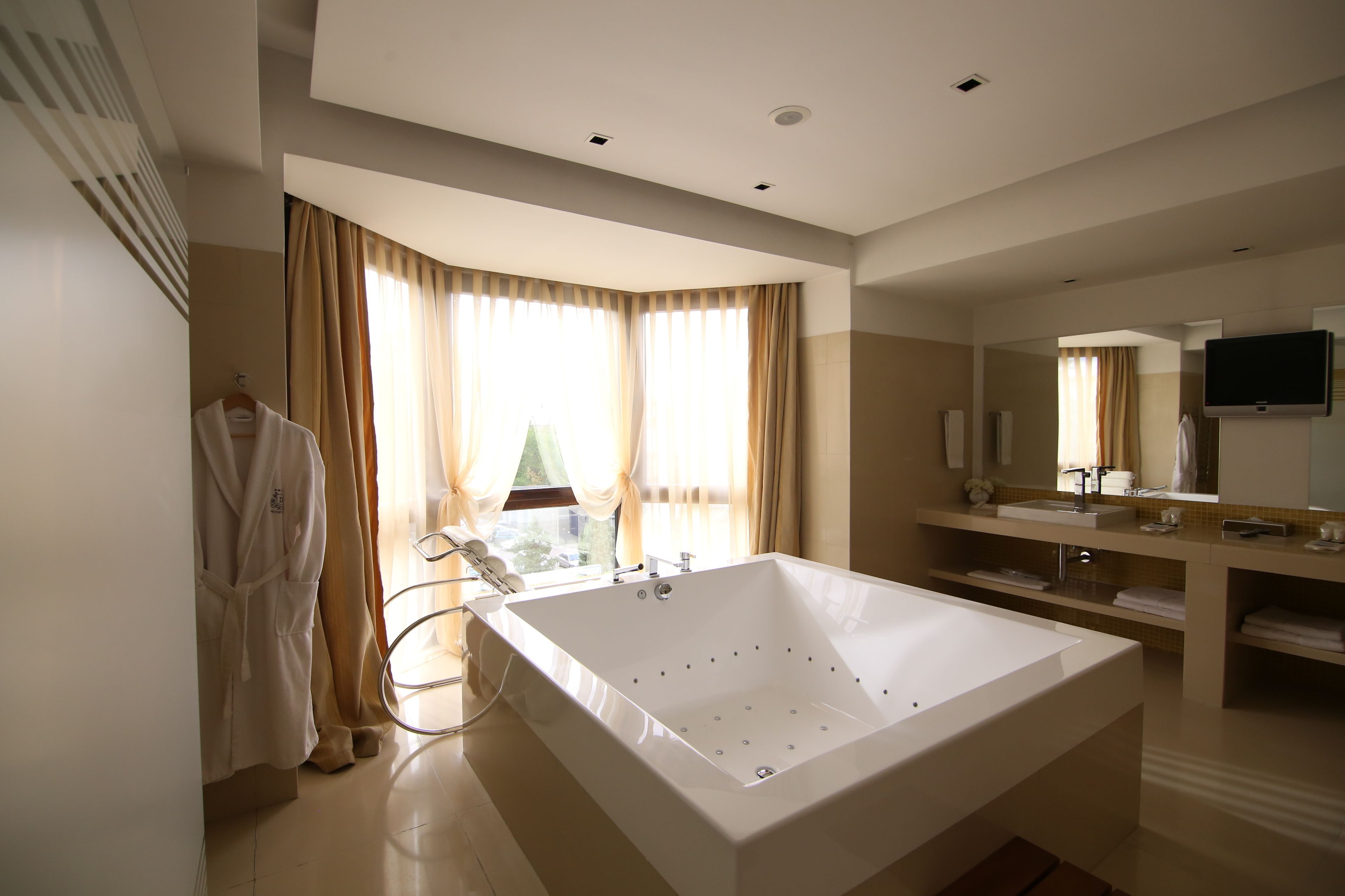 presidential suite | bathroom | free toiletries, hair dryer, bathrobes, slippers