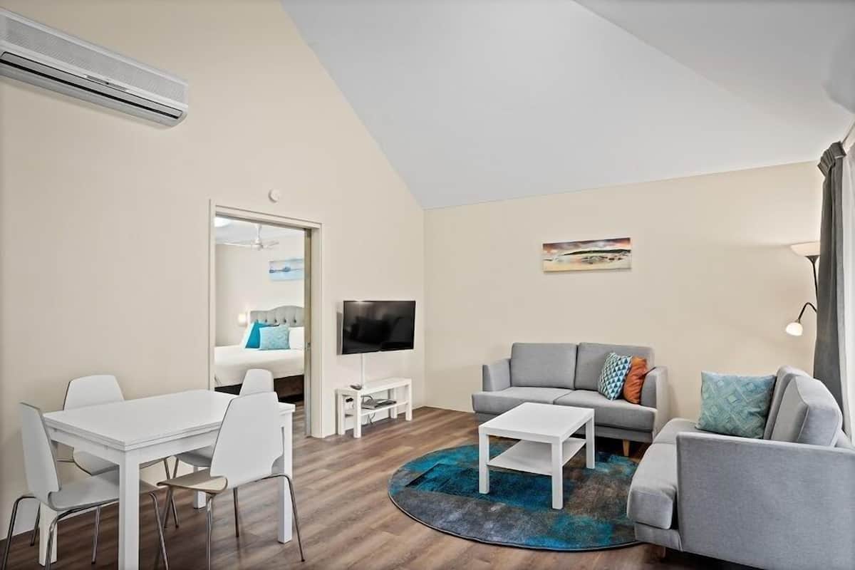 2 Bedroom Tennis Villa | Living area | 50-inch TV with digital channels, DVD player