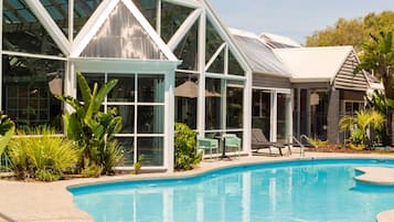 Indoor pool, outdoor pool