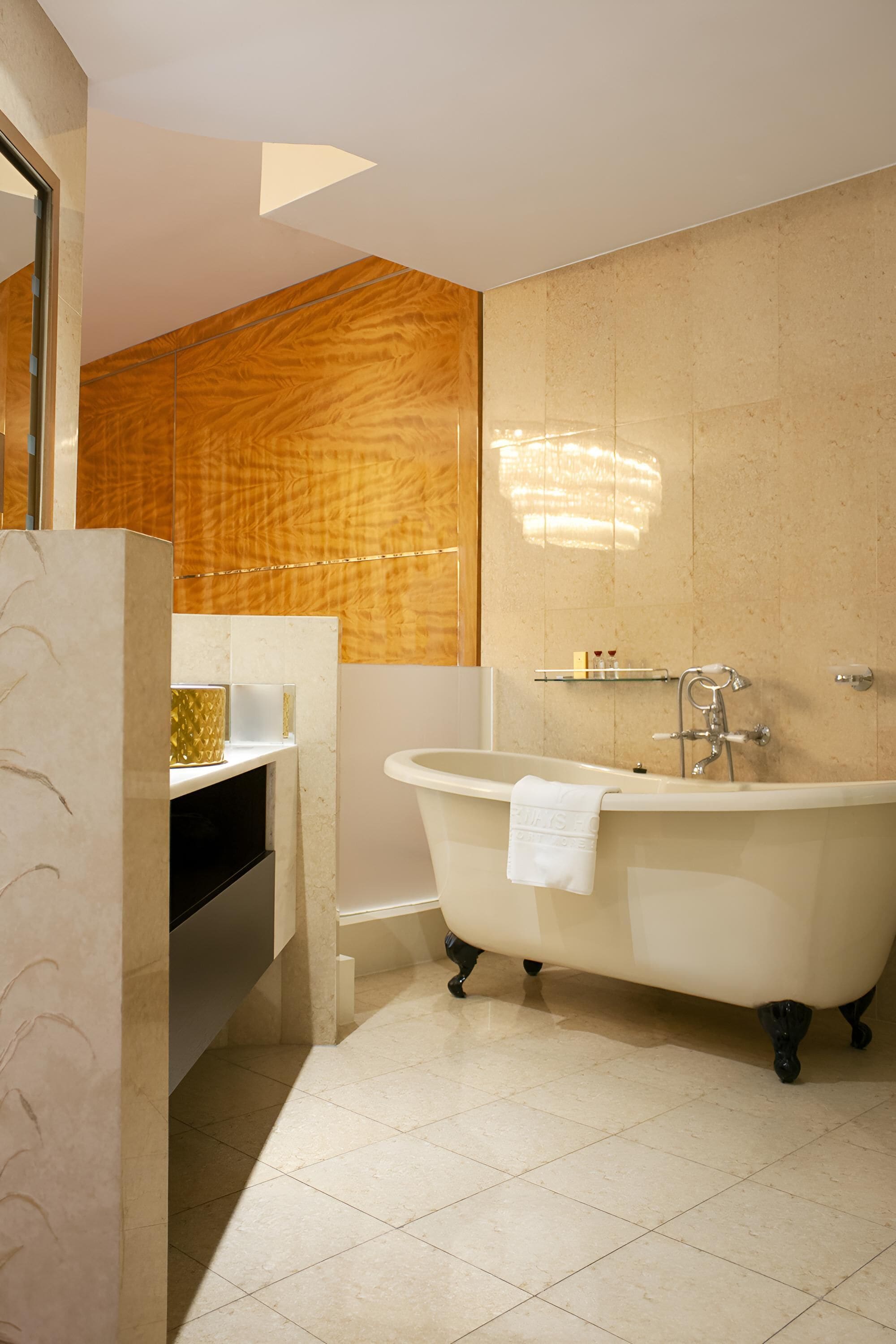presidential suite | bathroom | shower, designer toiletries, hair dryer, slippers