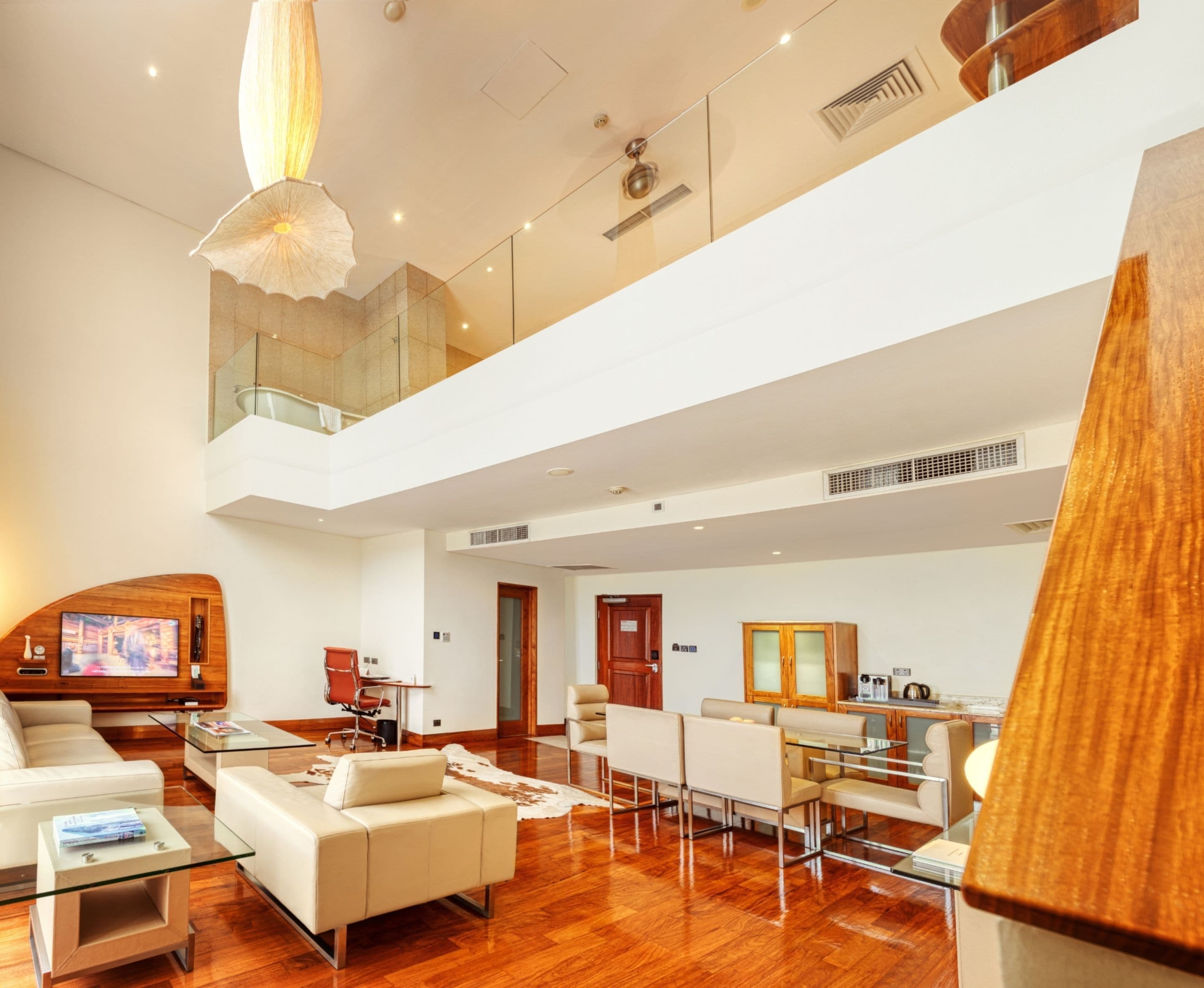Dakota Suite | Living area | 50-inch Smart TV with cable channels, TV