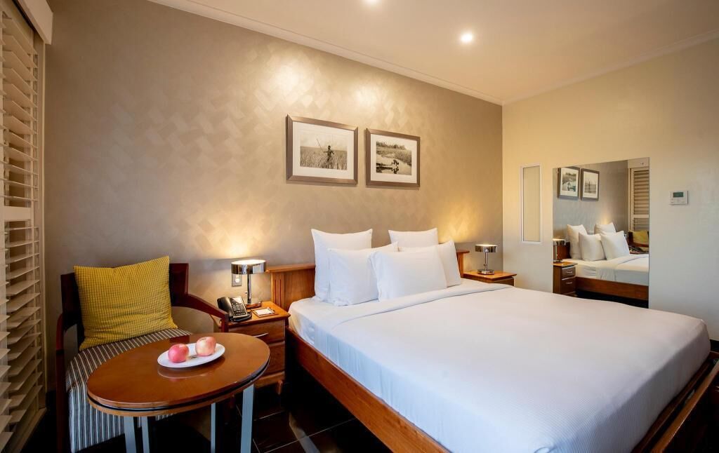 Premium bedding, down duvets, in-room safe, desk