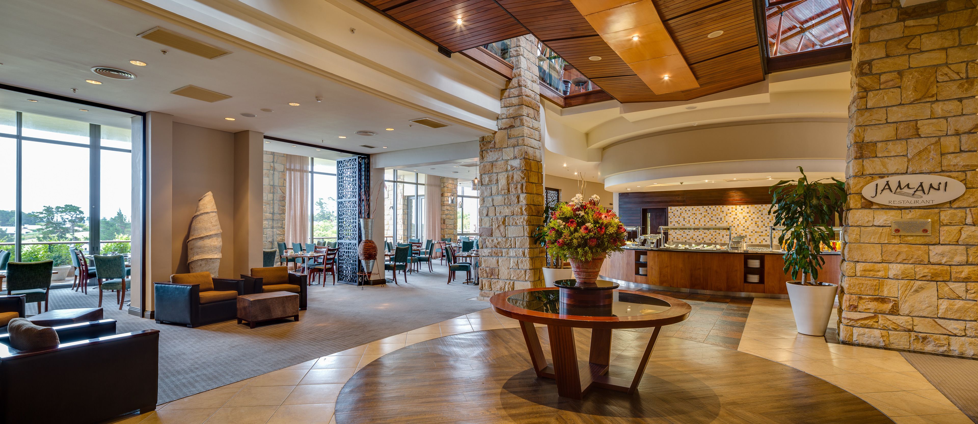 breakfast, dinner served; african cuisine, pool views