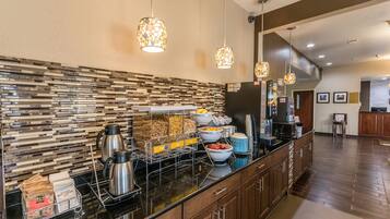 Free daily buffet breakfast