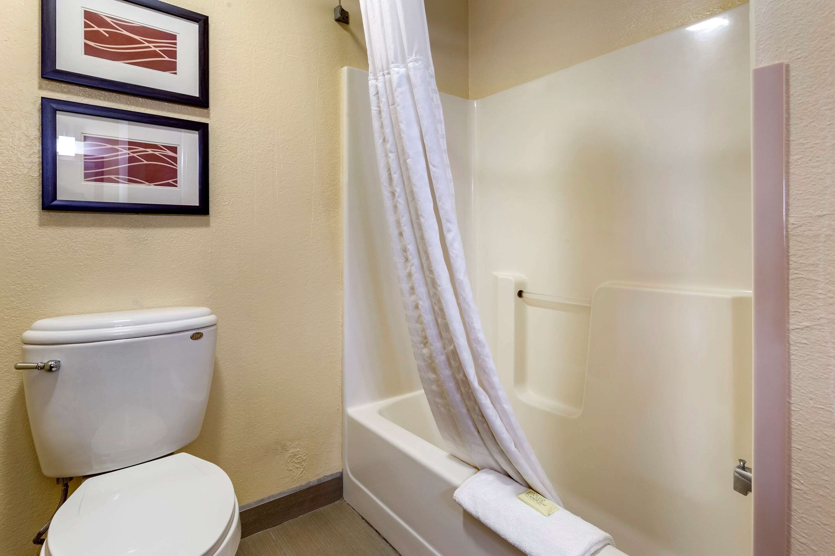 standard room, 1 king bed, non smoking | bathroom | free toiletries, towels