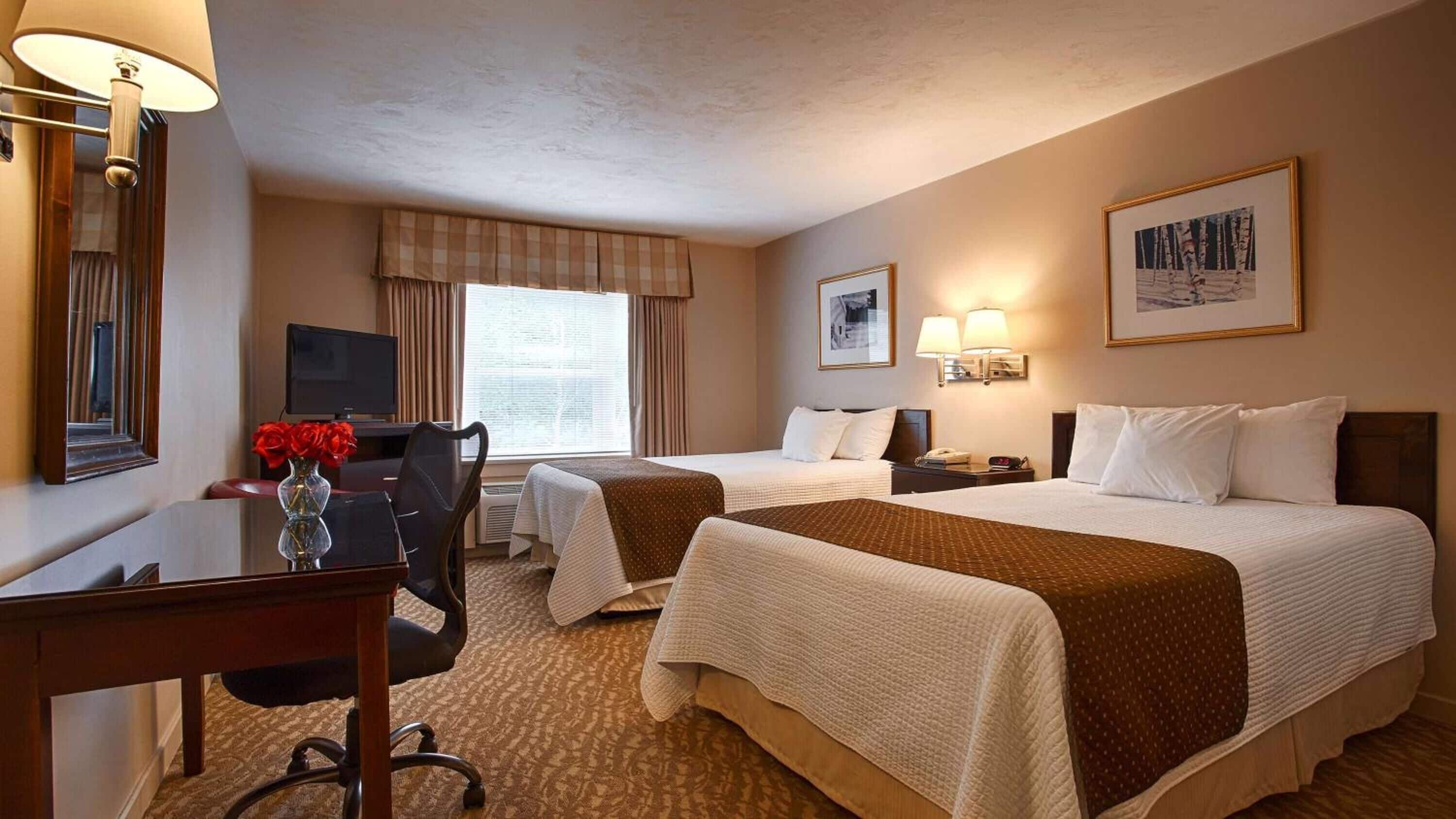 desk, laptop workspace, iron/ironing board, free wifi