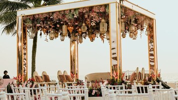 Outdoor wedding area