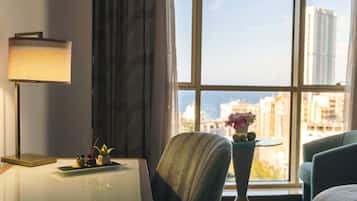 Minibar, in-room safe, desk, blackout curtains