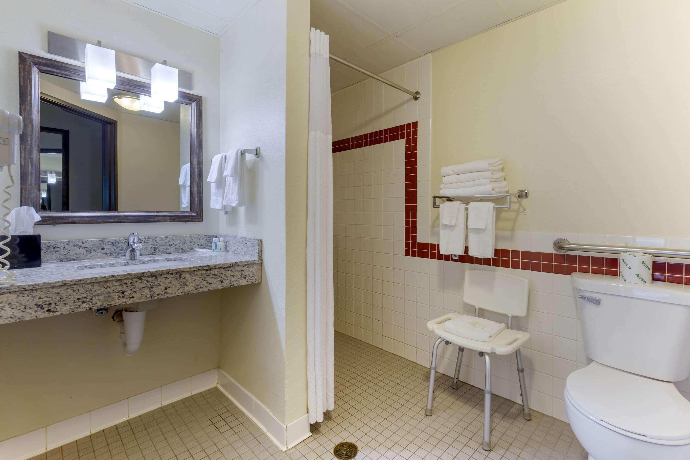 room, 2 double beds, accessible, non smoking | desk, laptop workspace, iron/ironing board, cots/infant beds