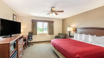 Room, 1 King Bed, Non Smoking | Desk, iron/ironing board, free cribs/infant beds, rollaway beds