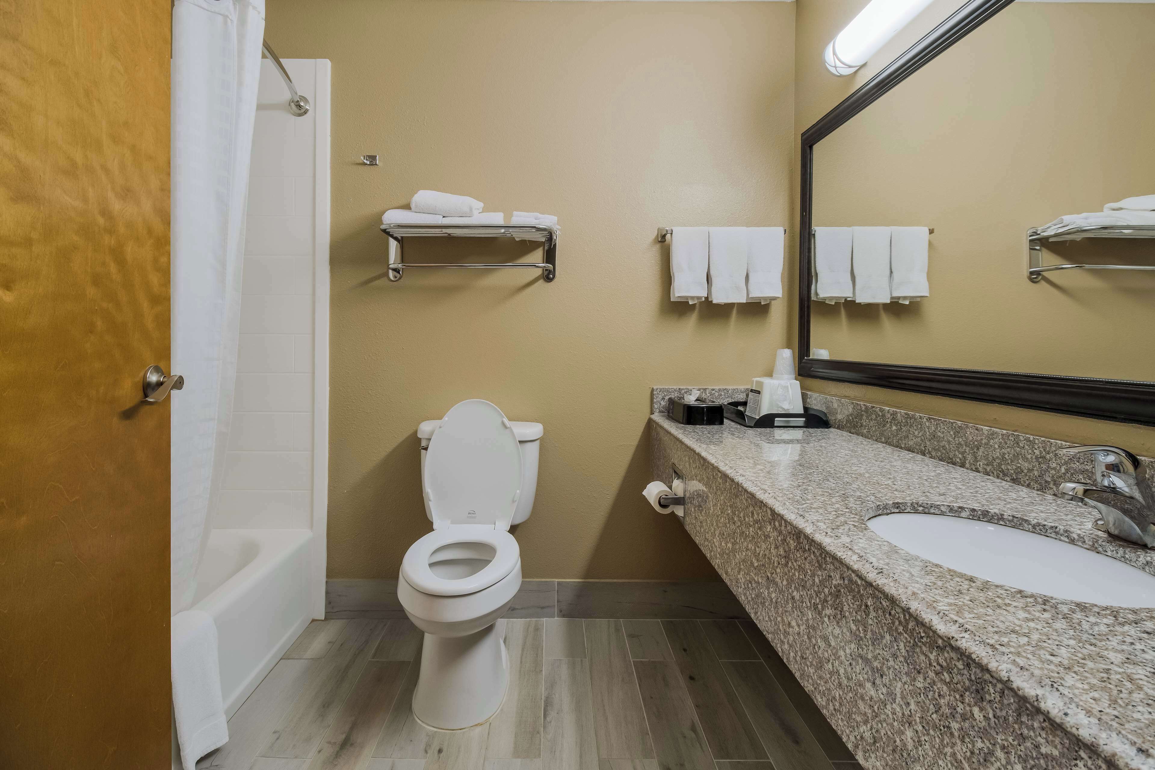 suite, 1 king bed, non smoking | bathroom | combined shower/bathtub, hair dryer, towels