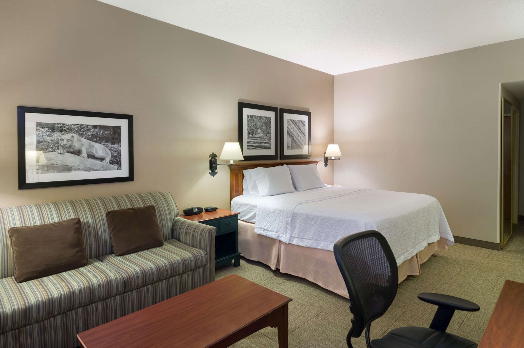 In-room safe, desk, iron/ironing board, free cribs/infant beds