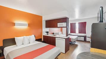 Deluxe Suite, 2 Queen Beds, Non Smoking, Refrigerator & Microwave | In-room safe, laptop workspace, blackout drapes, WiFi (free)