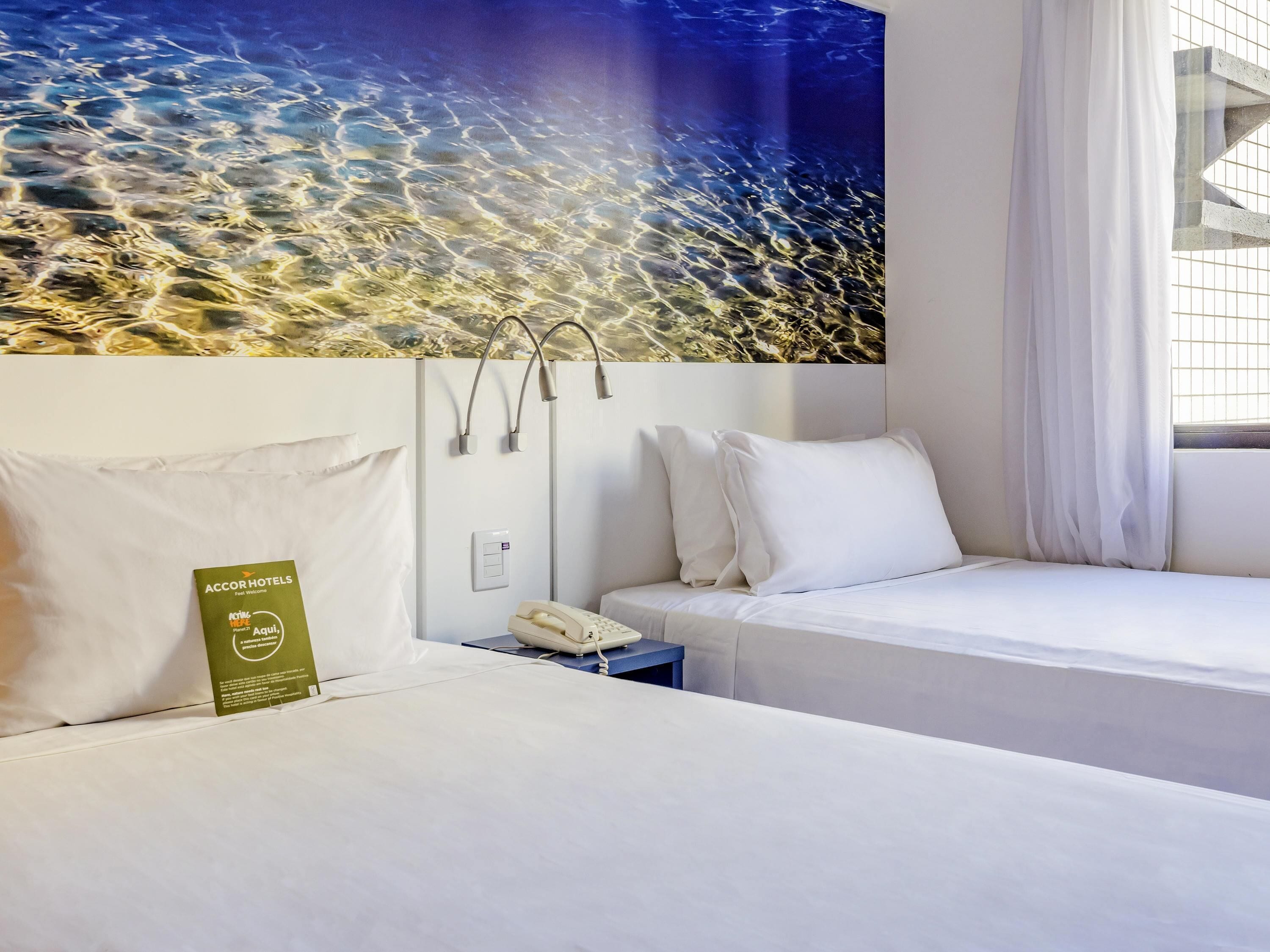 Standard Room, Multiple Beds (Twin) | Minibar, in-room safe, individually furnished, desk