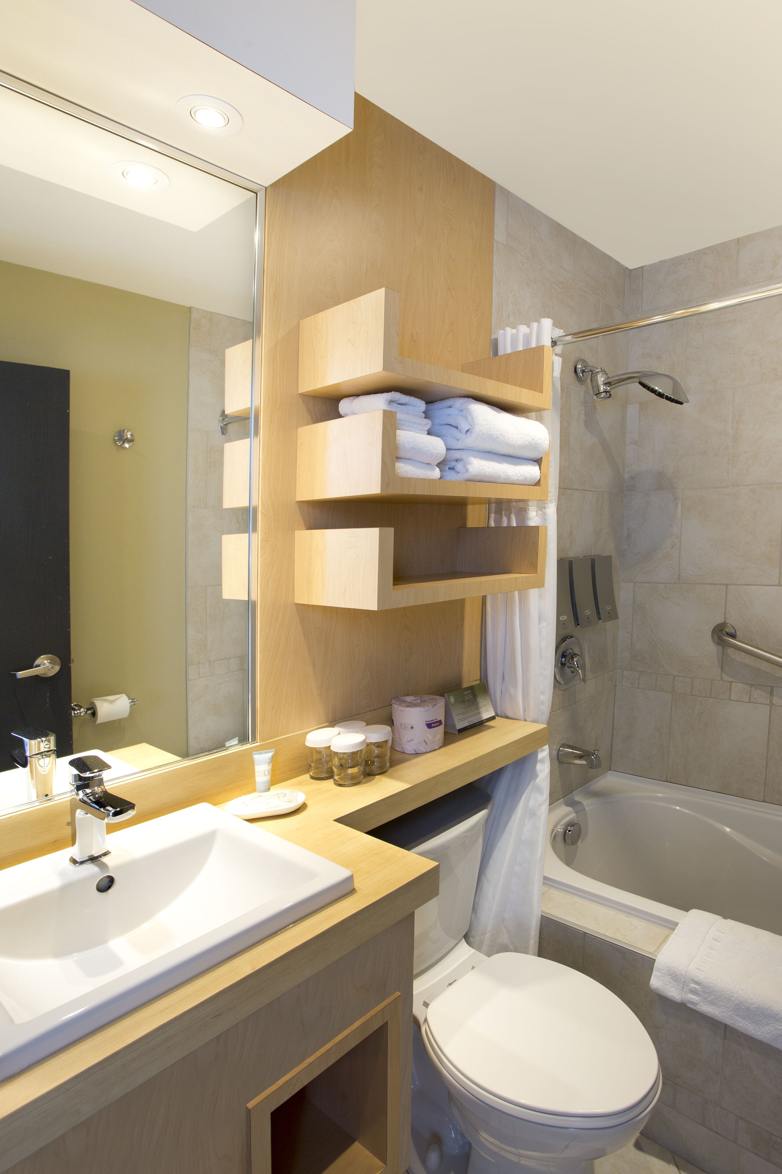 superior room, 1 king bed | bathroom | eco-friendly toiletries, hair dryer, soap, shampoo