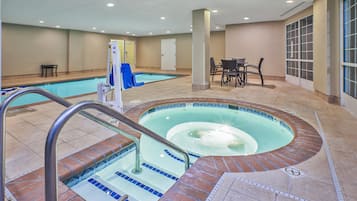 Indoor pool, pool loungers