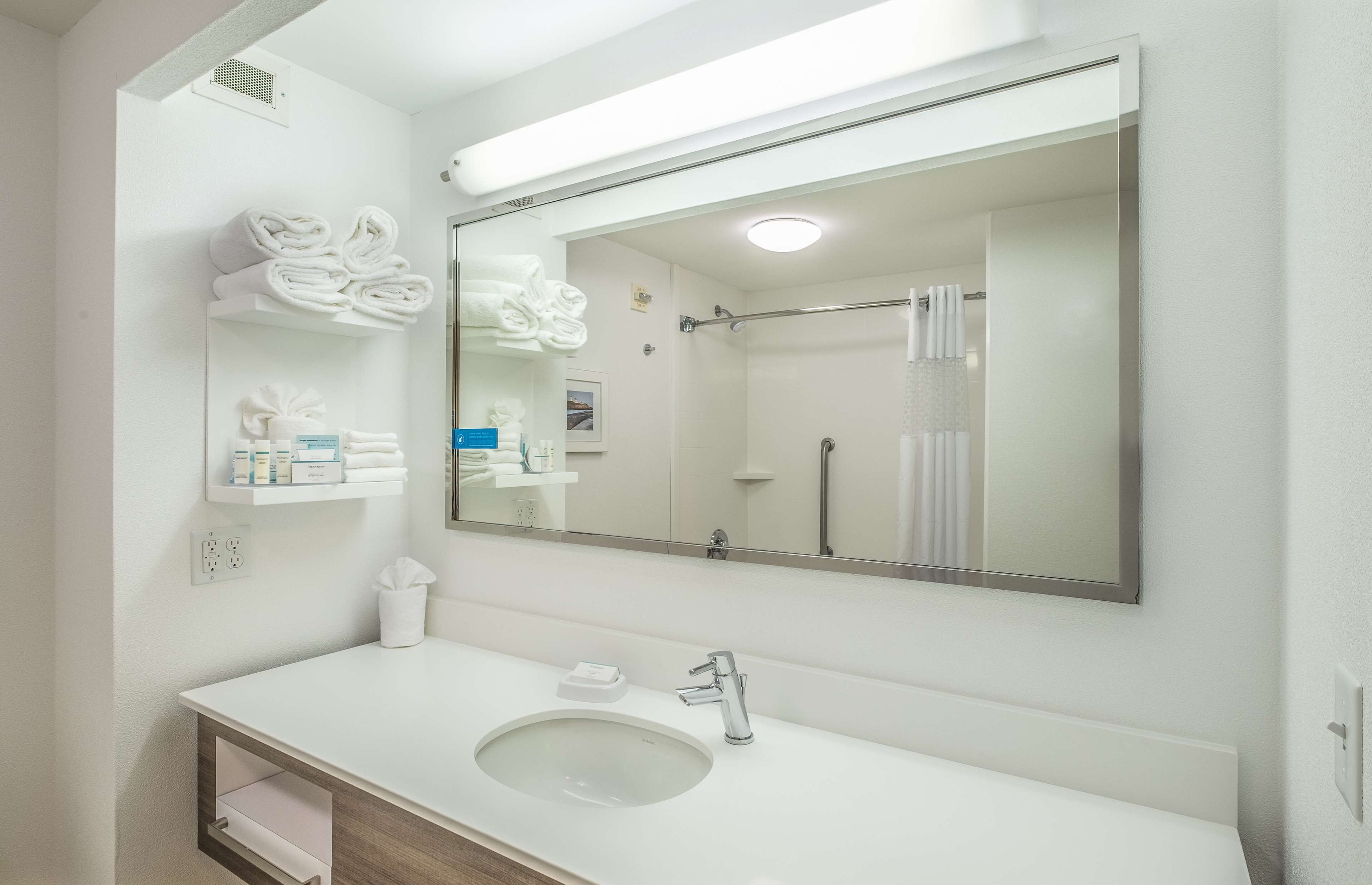 free toiletries, hair dryer, towels