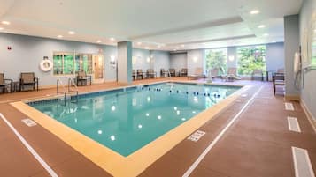 Indoor pool, open 6:00 AM to 10:00 PM, sun loungers