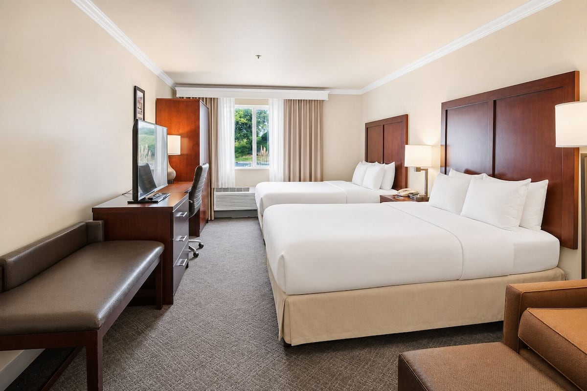Room, 2 Queen Beds, Non Smoking | Desk, iron/ironing board, free cots/infant beds, free WiFi