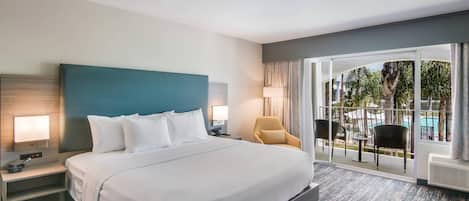 Pillow-top beds, desk, laptop workspace, blackout curtains