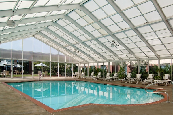 Indoor pool, open noon to 8:00 PM, sun loungers