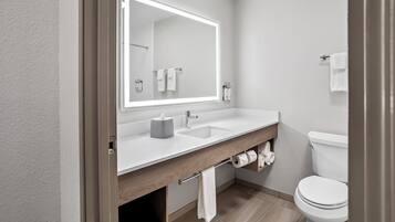 Free toiletries, hair dryer, towels