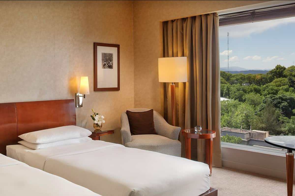 room, 2 single beds, city view | view from room