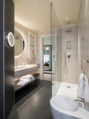 Eco-friendly toiletries, hair dryer, bidet, towels - Hotel Sangallo Palace (Perugia)