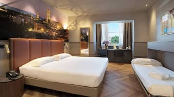 Standard-Dreibettzimmer | Italienische Bettbezüge von Frette, hochwertige Bettwaren