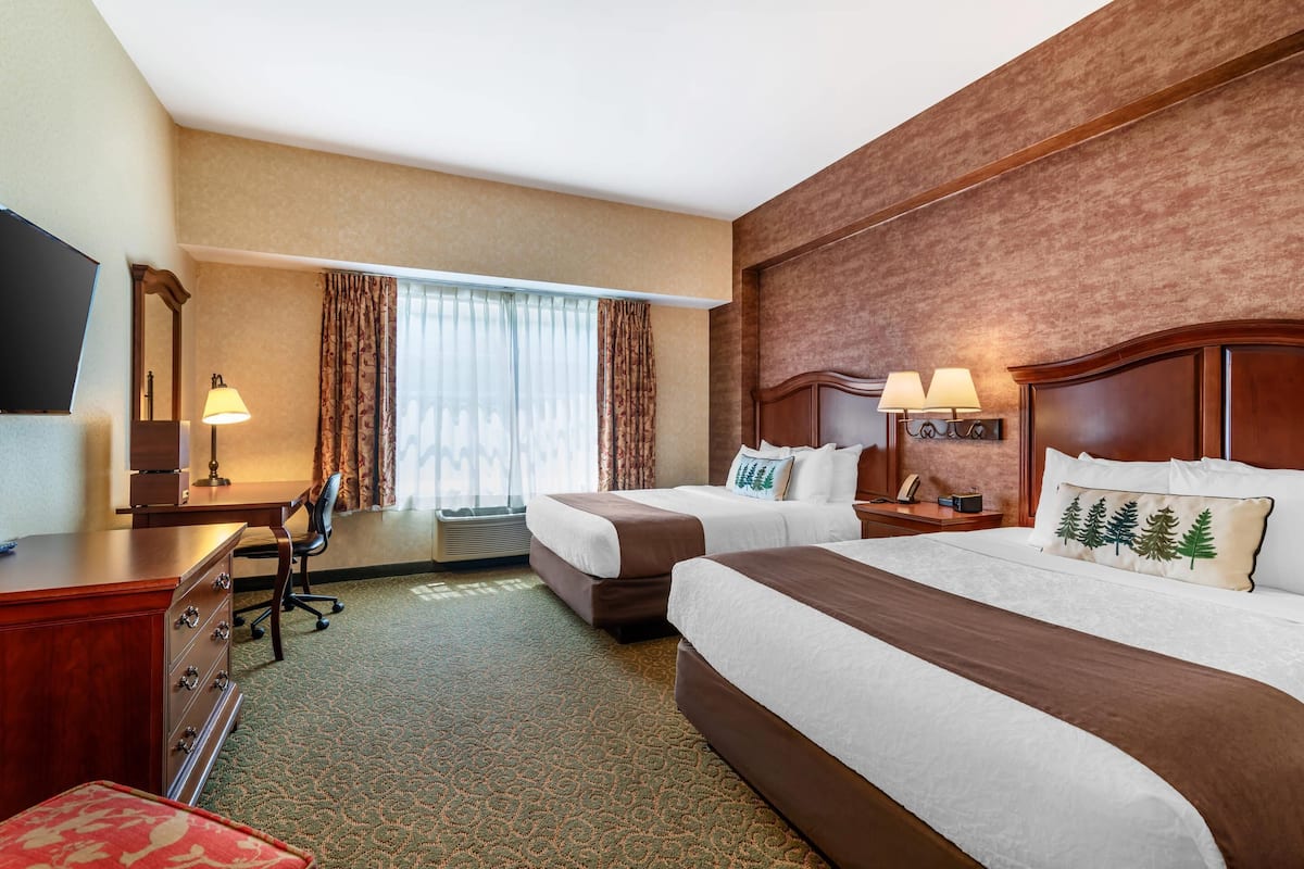 Deluxe Room, 2 Queen Beds, Non Smoking | Hypo-allergenic bedding available, desk, laptop workspace