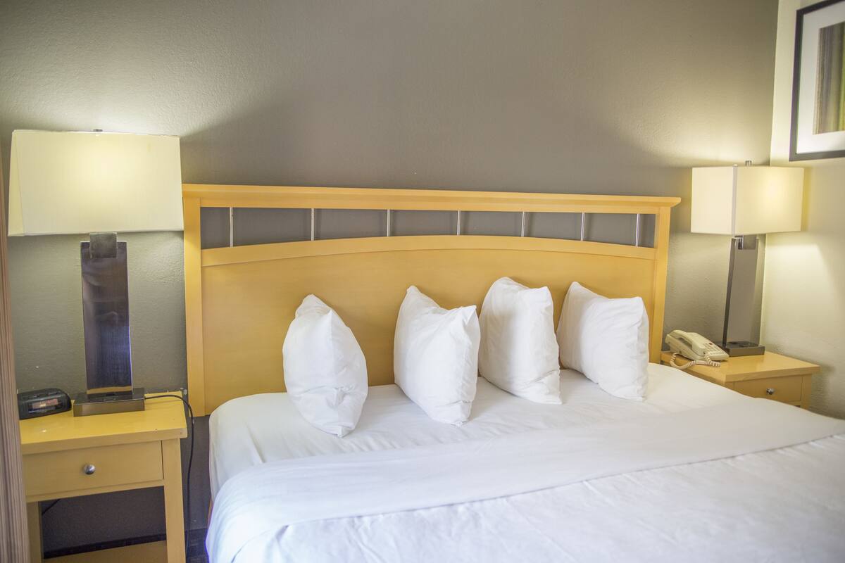 Standard Room, 1 King Bed | Desk, iron/ironing board, WiFi (free), bed sheets