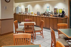 Free daily buffet breakfast